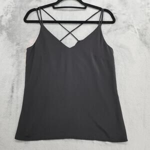 F&F Top Womens US 2 Black Strappy‎ Criss Cross Spaghetti Strap Dressy Tank Cami